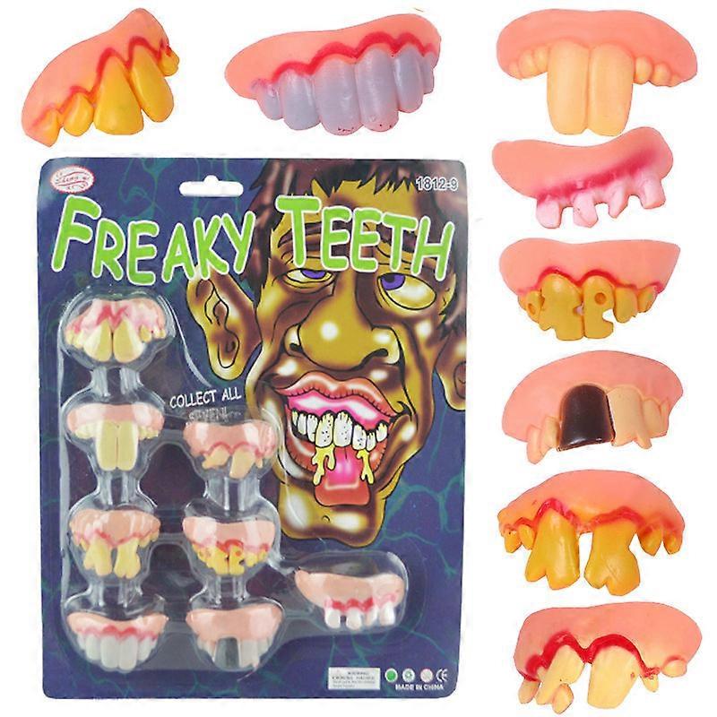 Halloween Zombie Teeth Witch's Teeth Buck Teeth Rotten Teeth Rubber Teeth