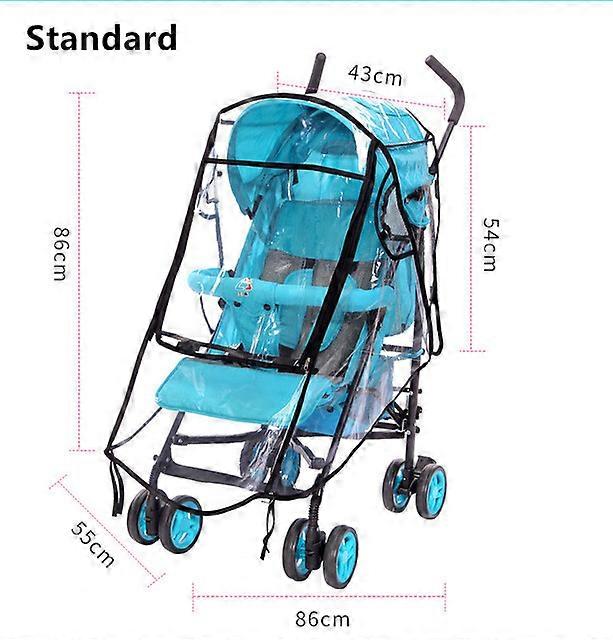 Stroller Accessories Waterproof Rain Cover Transparent Wind Dust Shield Zipper Open For Baby Strollers Pushchairs Raincoat