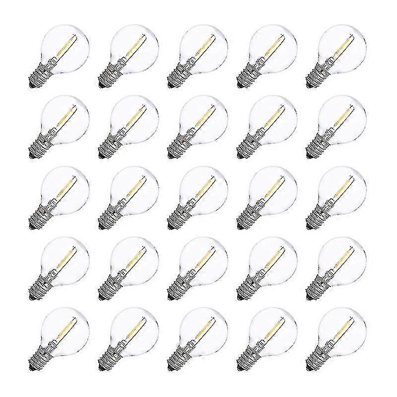 25pcs Led G40 E14 Replacement Bulbs 0.6w 2700k Led Filament Light