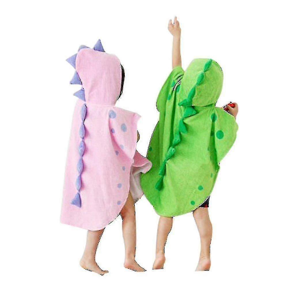 Kids Capped Beach Towel Cute Horned S Hooded Bathrobe Cloak -1