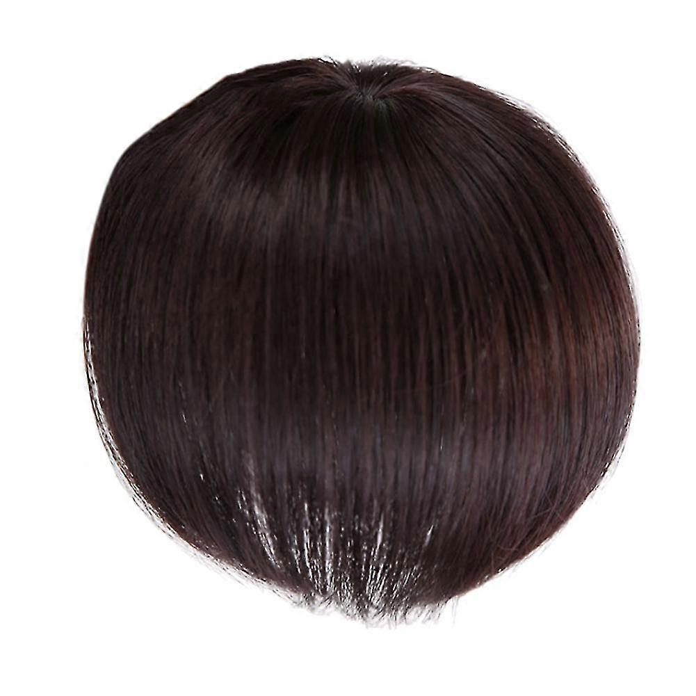 Topper Wig With Bangs Increase The Amount Of Hair On The Top Of The Head To Cover The White Hair H
