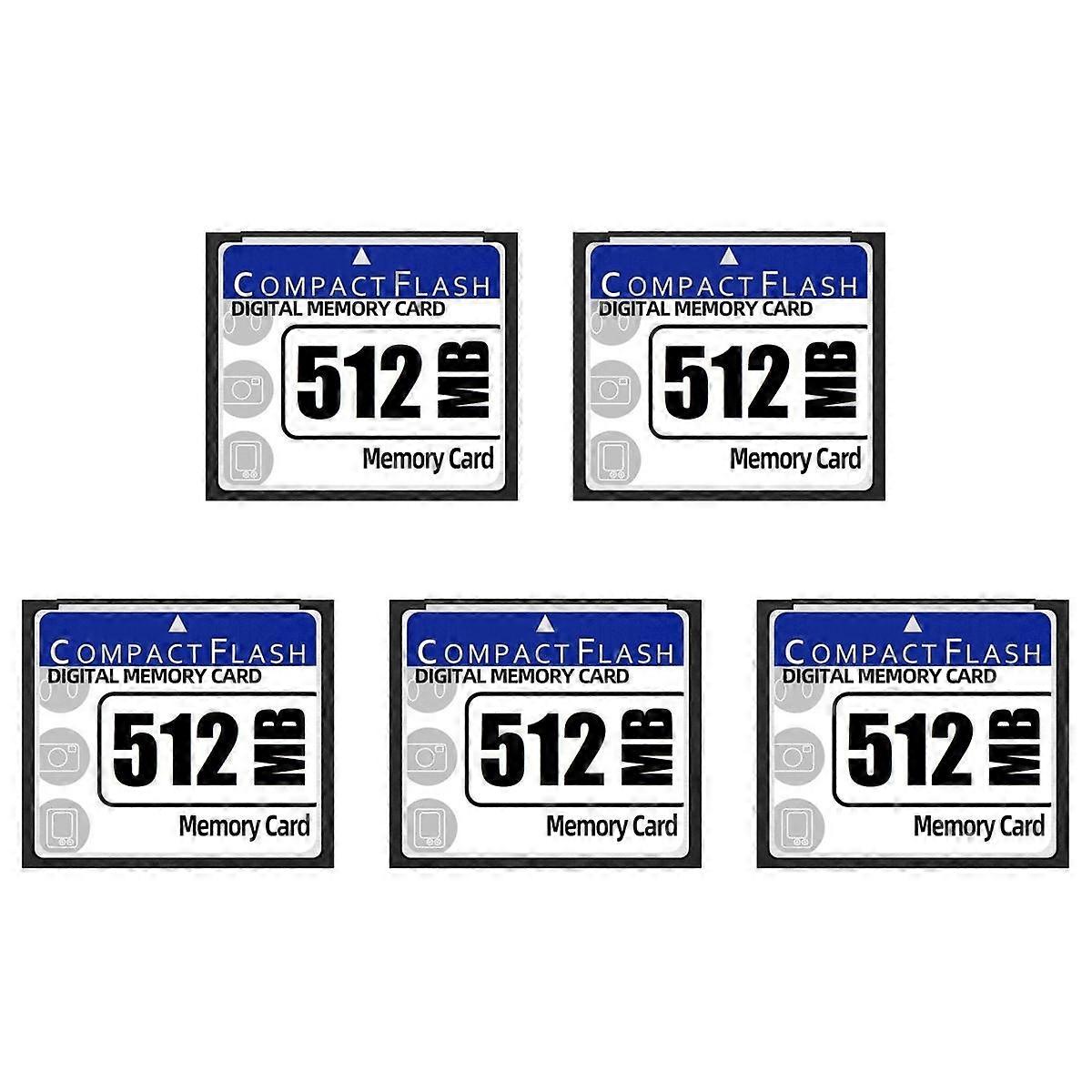 5X 512MB Compact Flash Memory Card for Camera, Advertising Machine, Industrial Computer Card