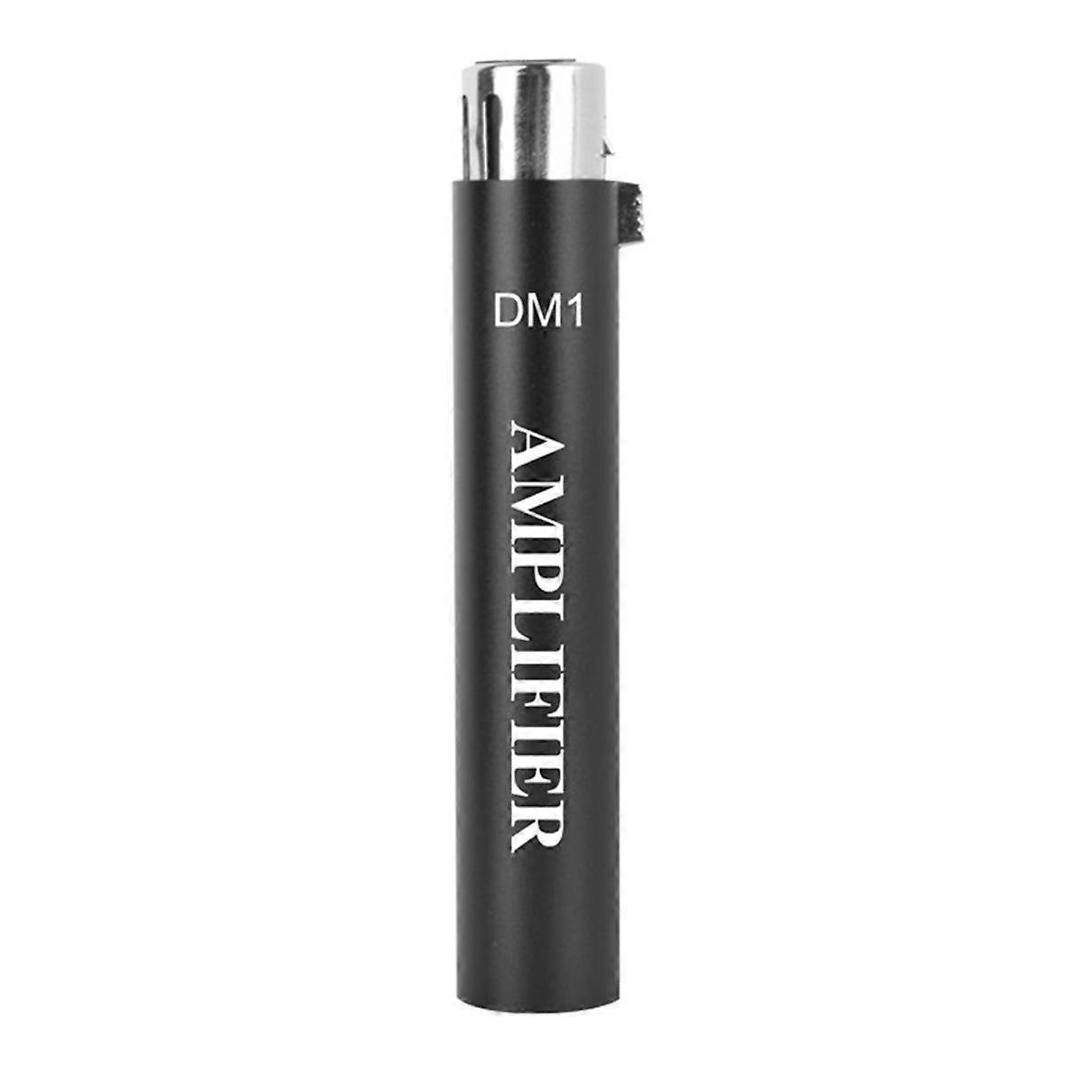 Erstatt for DM1 dynamisk kablet mikrofonforsterker 28Db gainer mikrofonforforsterker for livestream SM7B mic, svart