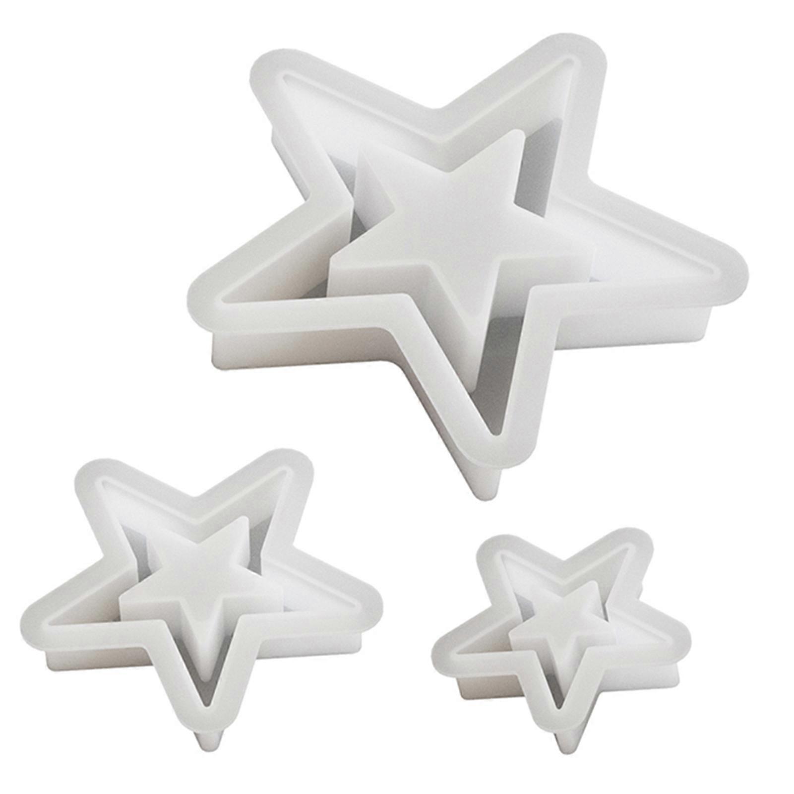 Hollow Hanging Star Silicone Mold DIY 3D Candlestick Casting Tools for DIY Crafting