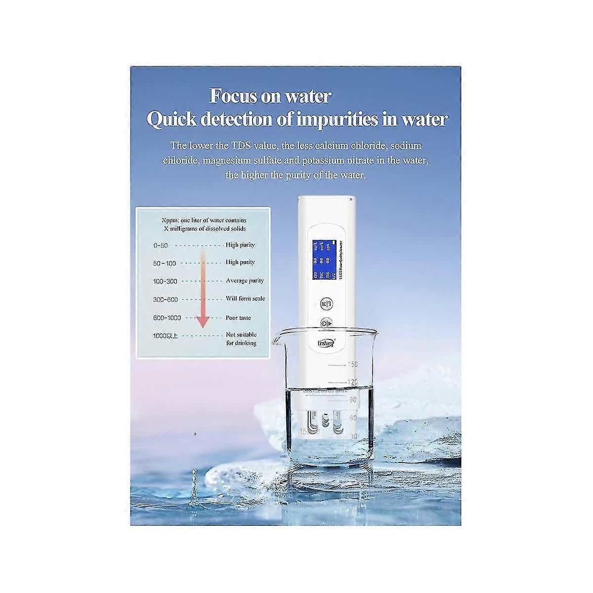 Ls310 , Toc, Uv275, Tds Meter Digital Water Tester For Drinking Water, Surface Water