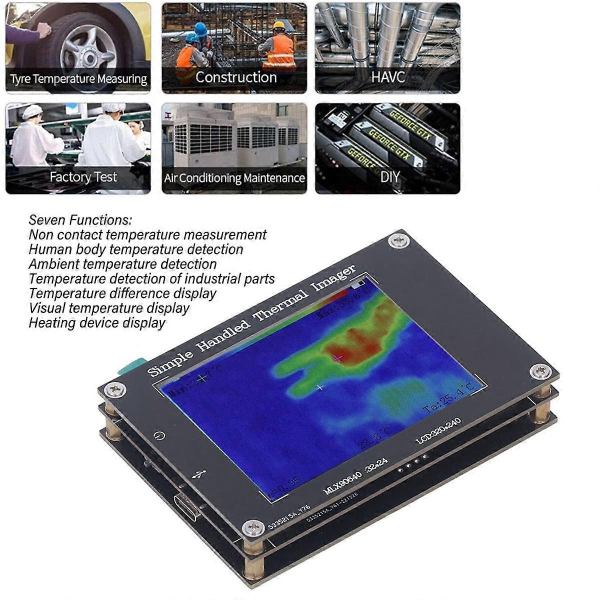Professional Thermal Imager Cam 3.2 Inch Screen Portable Handheld ...
