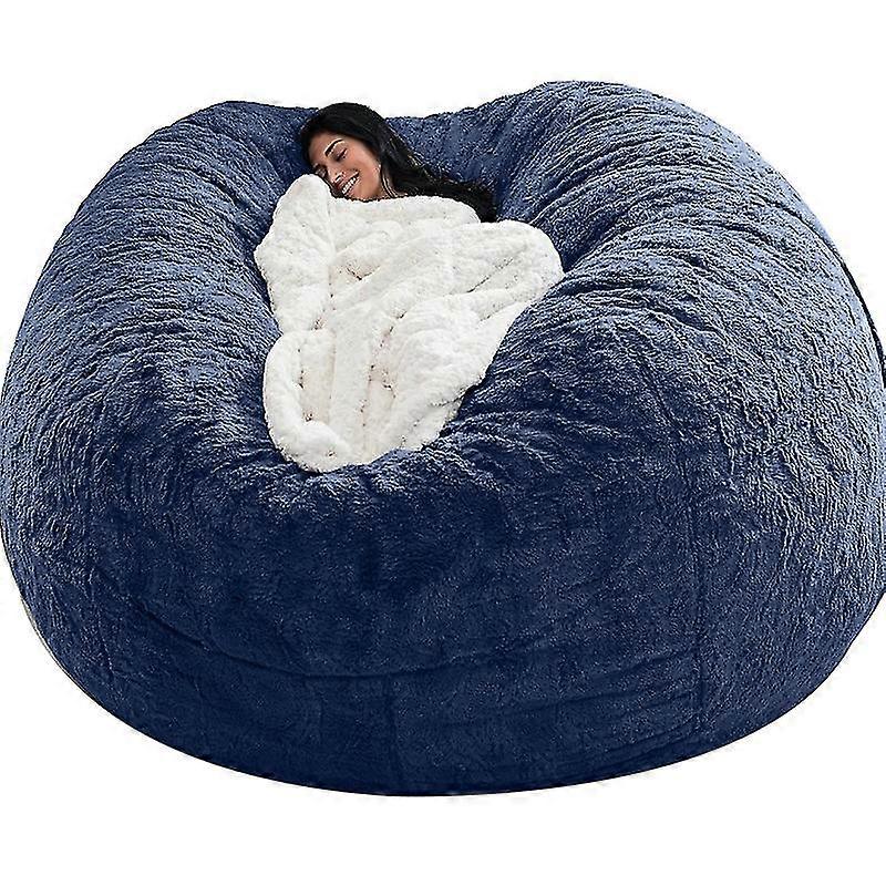 Bean Bag Chair Cover Portable Lazy Sofa Cover Soft Fluffy