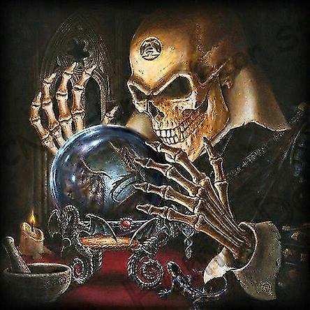 100% Full 5d Diy Daimond Painting Cross-stitch Skull Wizard 3d Diamond Mosaic Full Round Rhinestones Paintings Embroidery Decor