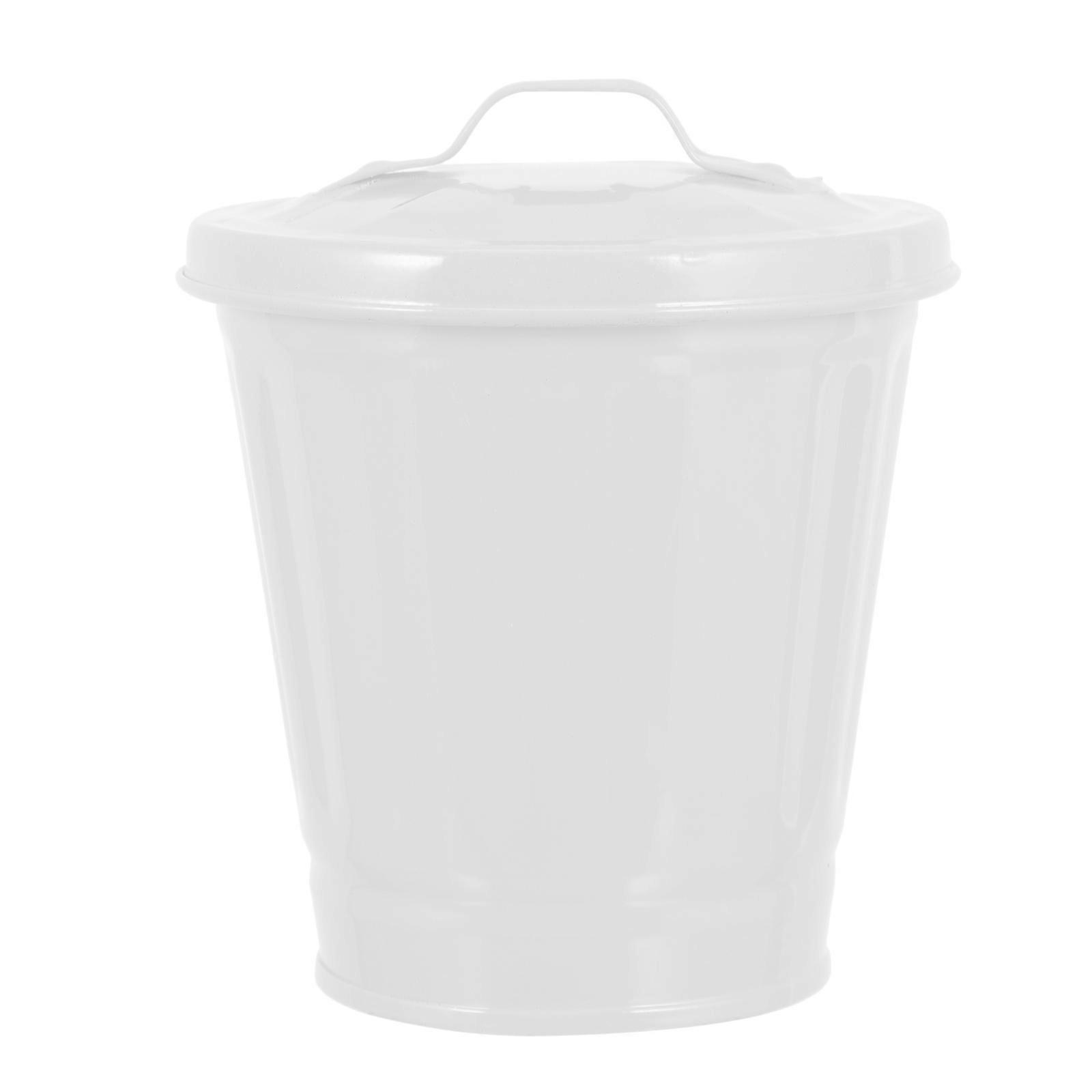 1pc Creative Tabletop Trash Can Lovely Waste Bin Small Flower Pot with Lid