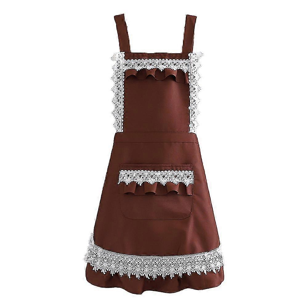 Femei Ruffles Contur buzunare șorț bucătărie de gatit de curățare șorț