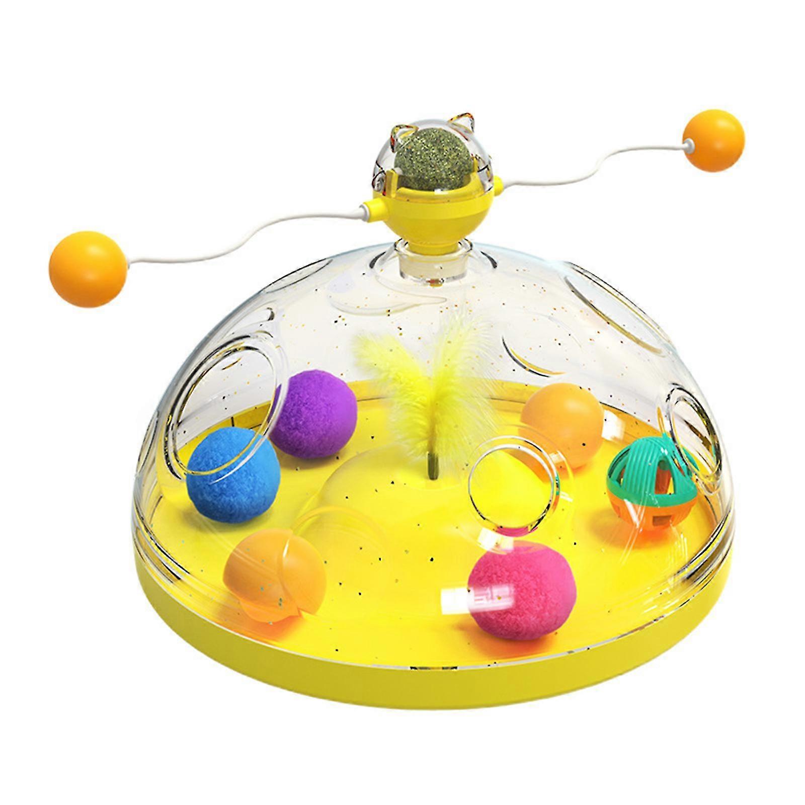 Turntable Pet Educational Toys Windmill Cat Accessories Creative Multifunctional Durable Interactive With Ball Catnip