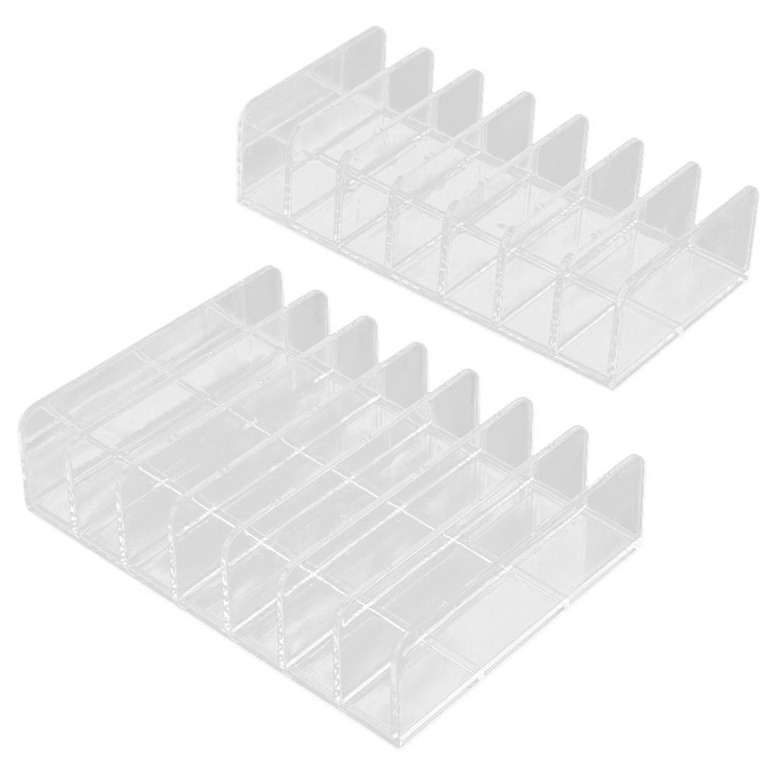 2 Pack Eyeshadow Palette Organizer, 7 Section Divided Palette Holder Inserts Eyeshadow Storage Orga