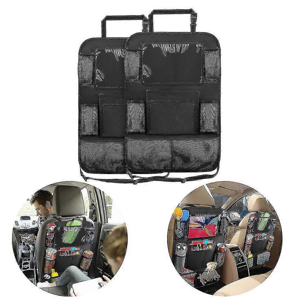 Car Backseat Organizer With Touch Screen Tablet Holder + 9 Storage