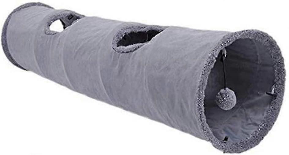 Pet Tunnel , Heilwiy Cat Tunnel Plush Gray , Heilwiy Cat Toy Foldable Play Tunnel Rustling Tunne Gift