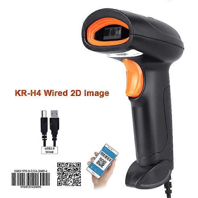 JWL-H4B Bluetooth Wireless Barcode Scanner 2D QR Codes Reader PDF417 and H3 Handheld Wired Barcode Reader Support for Logistic Store