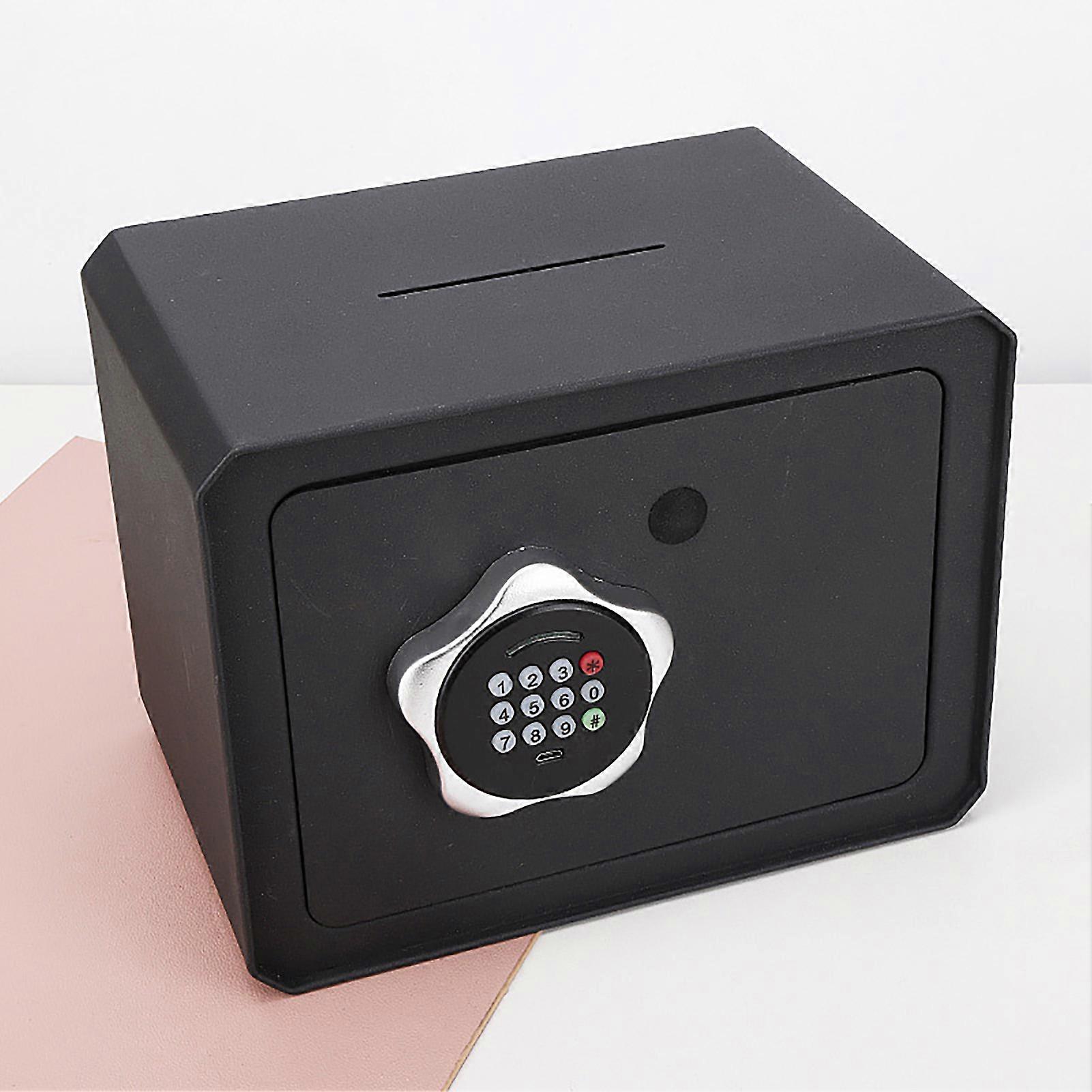 Kids Safe Box Intelligent Password Lock Alloy Steel Digital Electronic Security Safe Bank Black