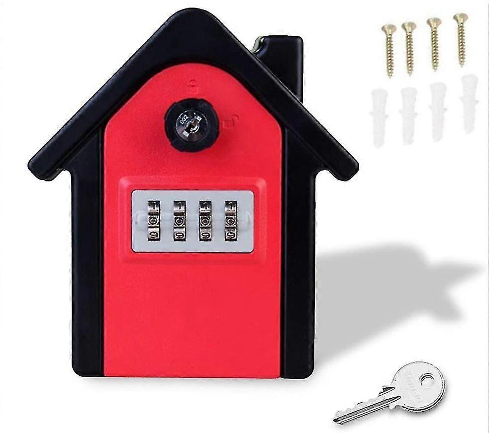 Key Safe Wall Mounted Key Box With Digital Combination And Emergency Key, Large Key Safe Xl Size Outdoor Key Safe For Home, Office, Factory, Garage