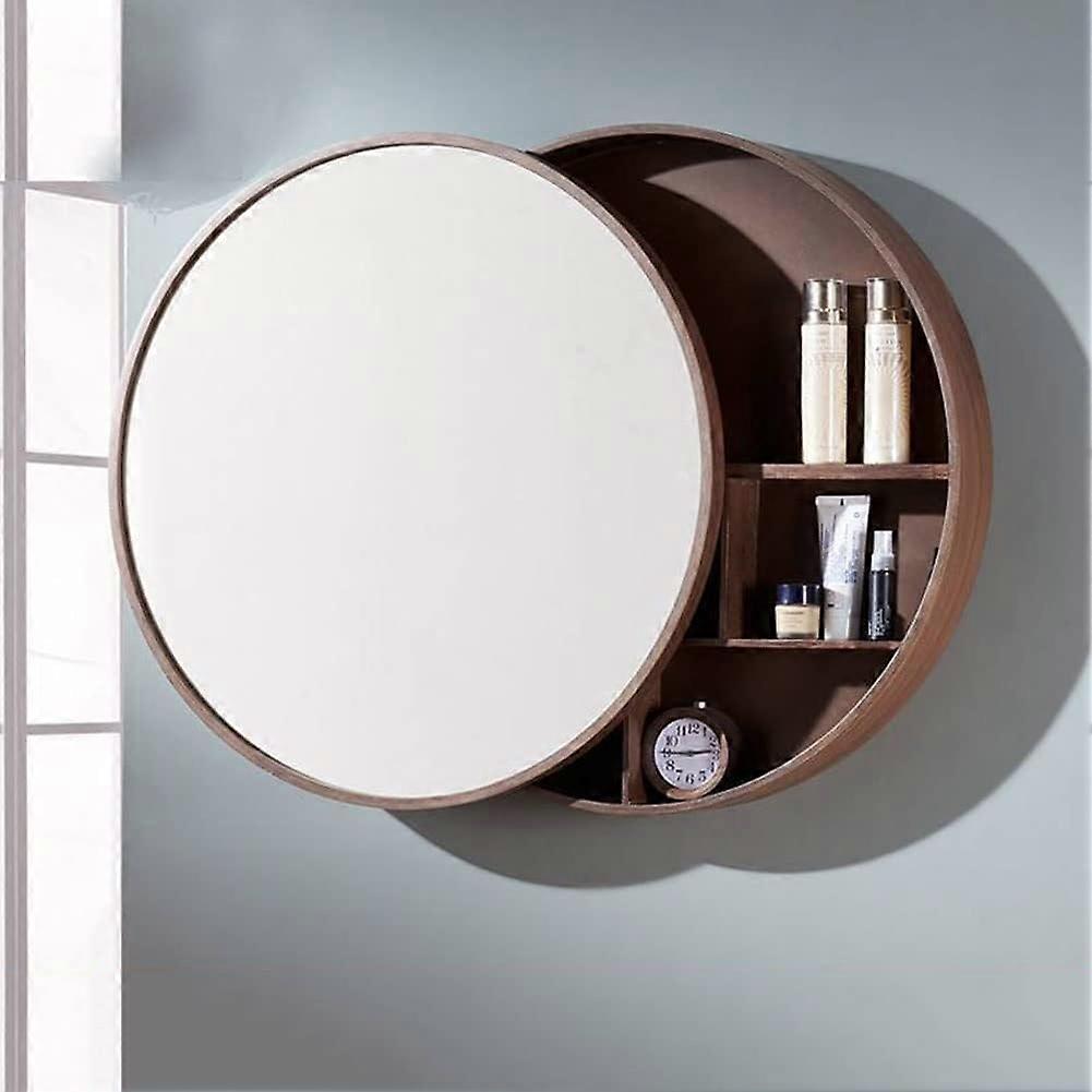 Round Bathroom Mirror Cabinet, Bathroom Wall Storage Cabinet Sliding ...