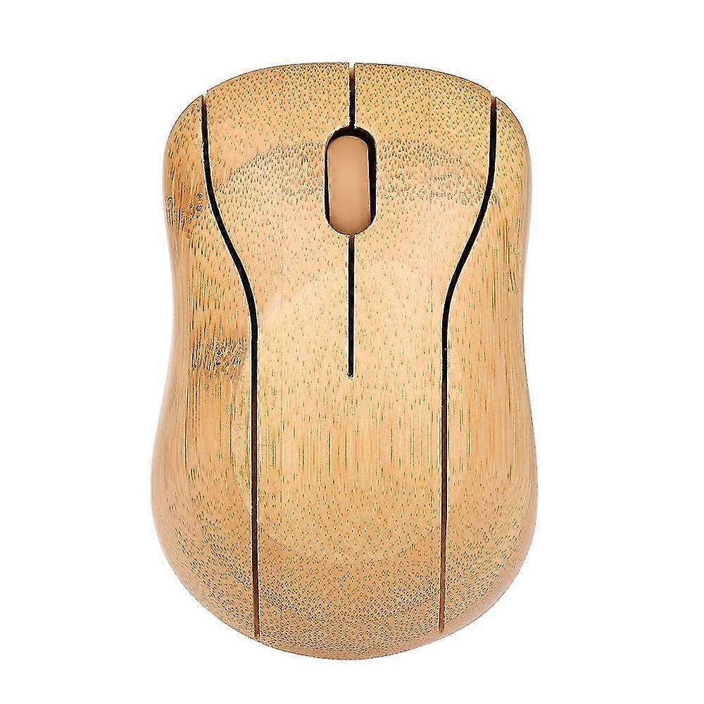 2.4g Wireless Optical Bamboo Mouse 3 Adjustable Dpi Computer Mouse With Usb Receiver For Notebook Pc Laptop Computer Yellow