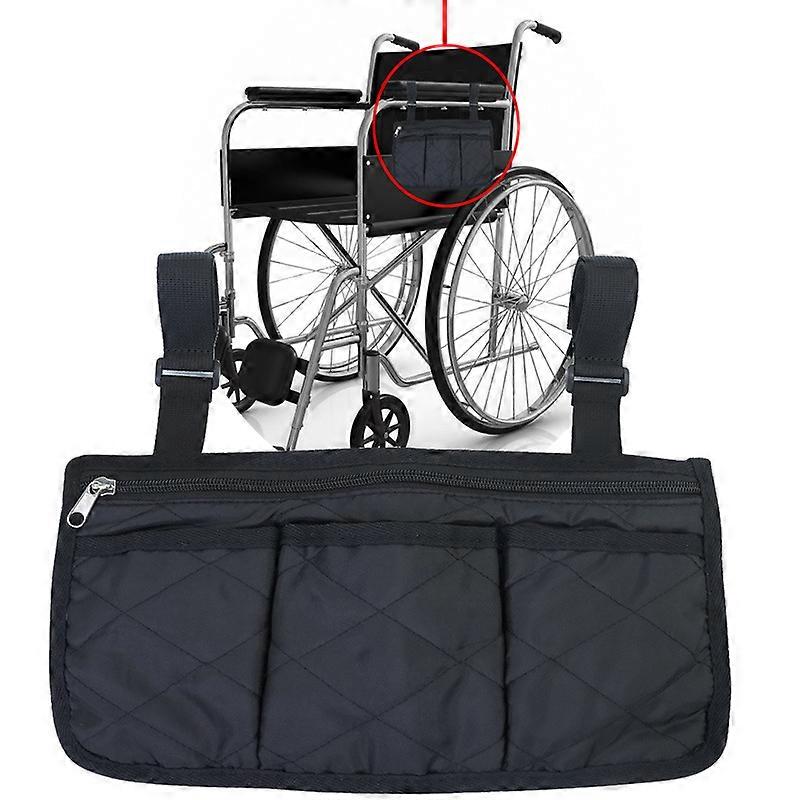Wheelchair Armrest Bag, Multiple Pockets Large