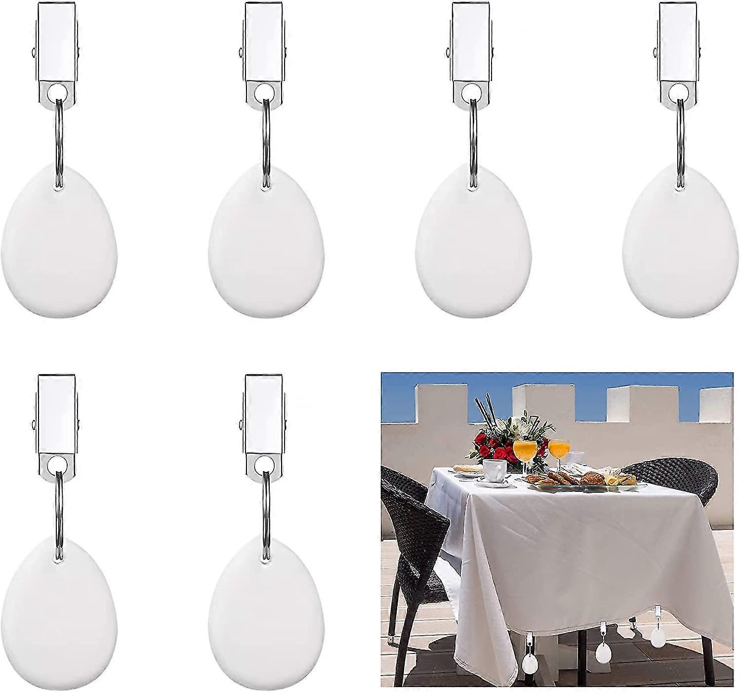 6 Metal Tablecloth Clips For Table Decoration