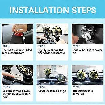 Ventilateur De Voiture Double Refroidissement - Portable, 24V, 5W, Neuf Sous Emballage, Idéal Pour L'été