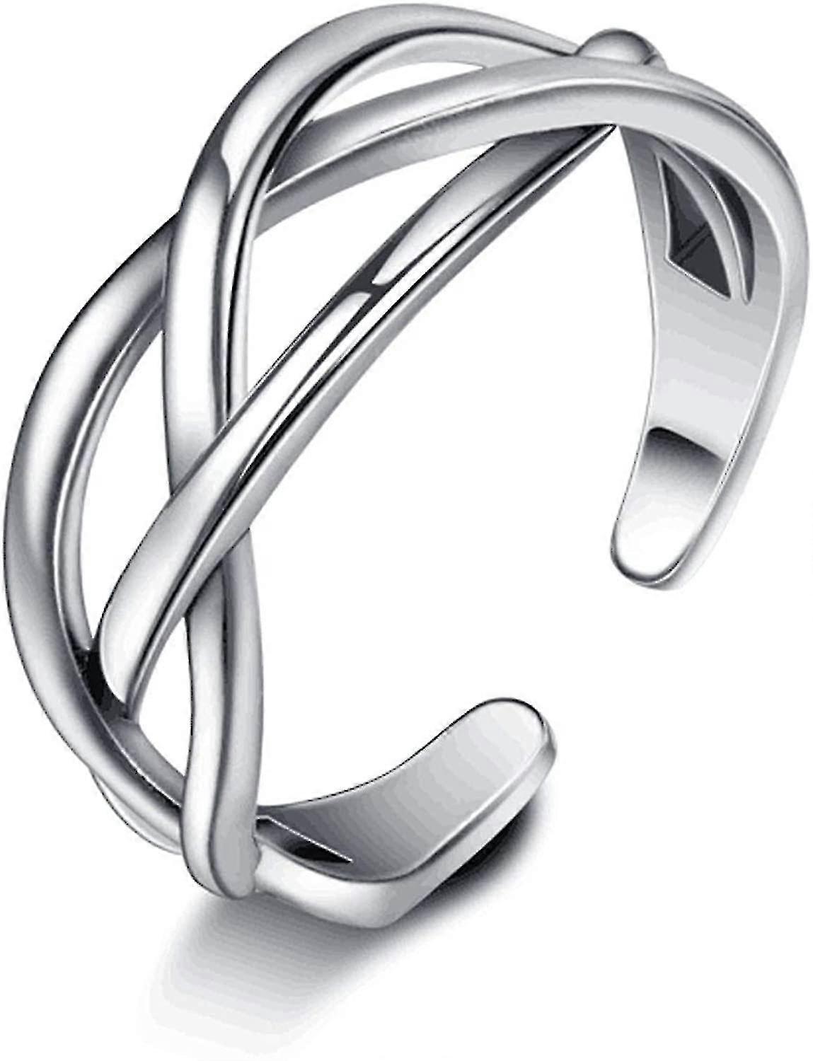 Women's S925 Sterling Silver Thumb Ring Celtic Knot Adjustable Open Ring