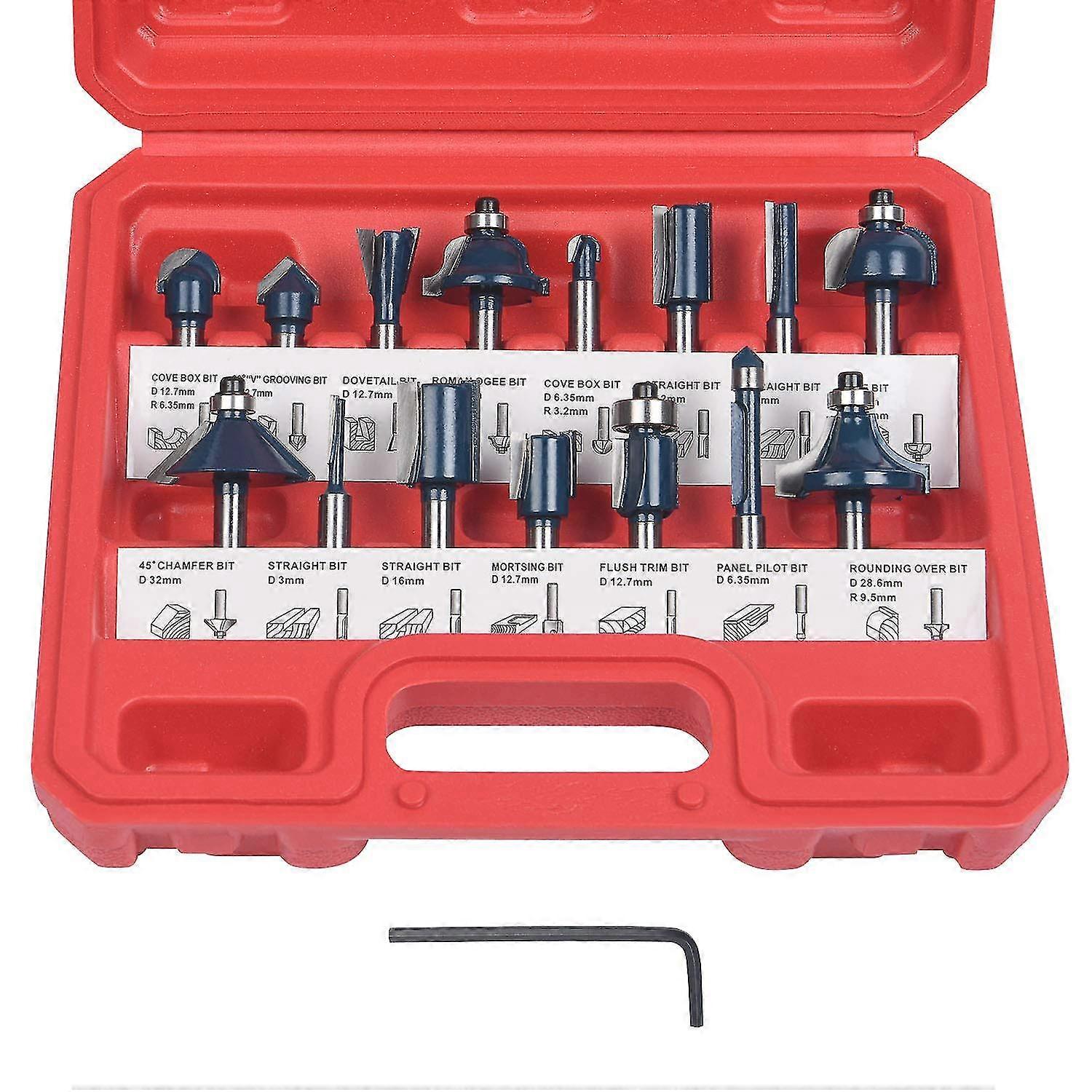 15 Stück Router Bits Holzbearbeitungswerkzeug