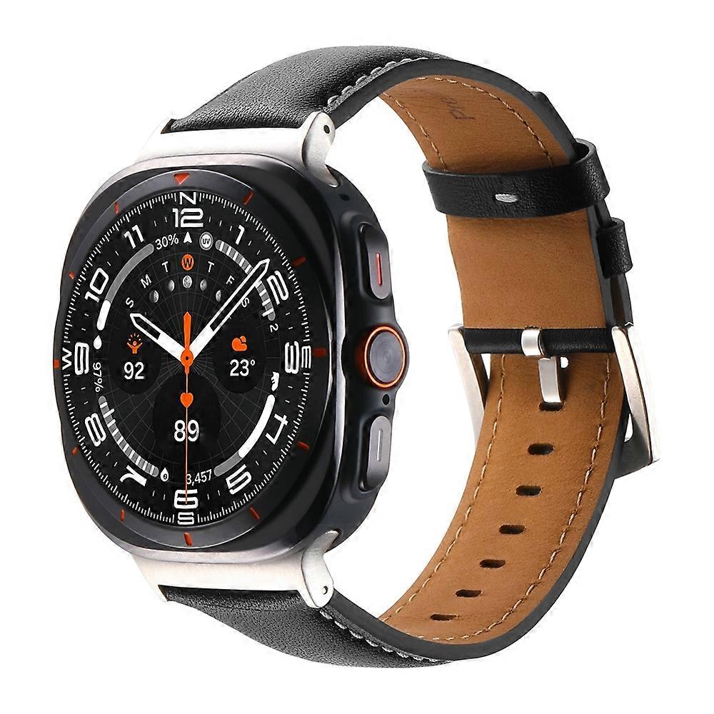 Plain Leather Strap For Samsung Galaxy Watch Ultra 47mm