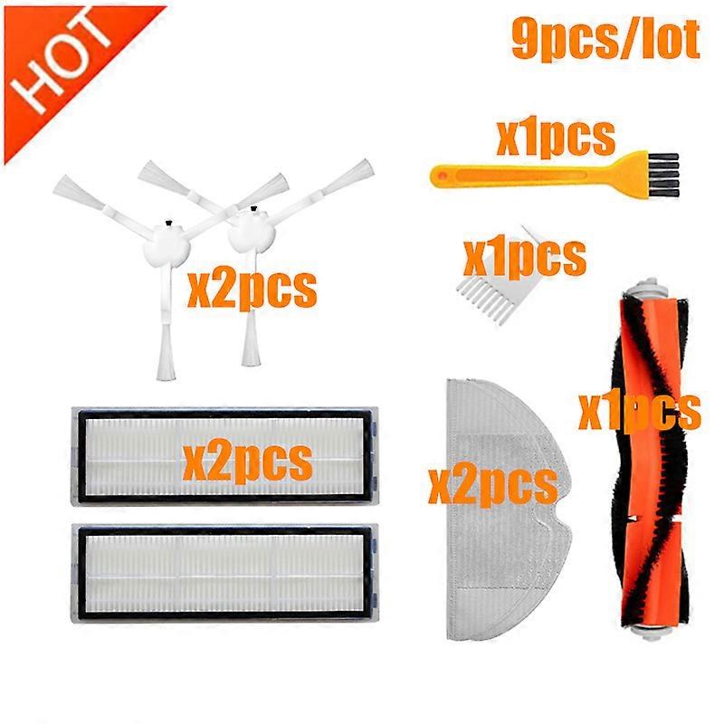 hepa filter + hoved sidebørste + moppe rag + vandtank udskiftning til Xiaomi Mijia 1C 1T / STYTJ01ZHM robotstøvsuger dele