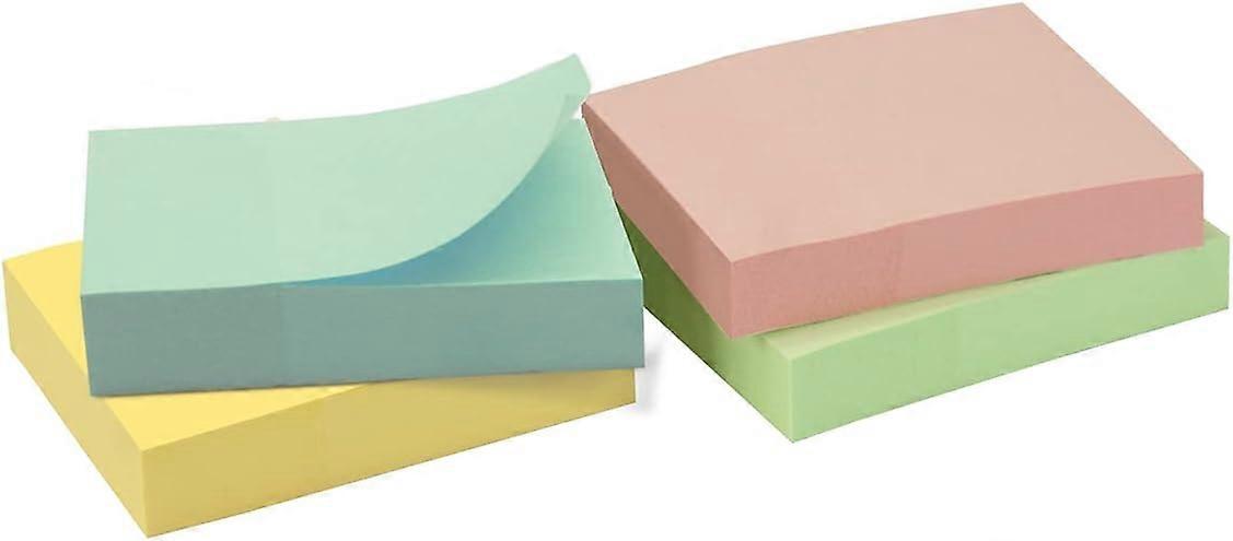7.5*7.5cm 400 Repositionable sticky notes pastel colors 4 pads of 100 sheets vertical direction