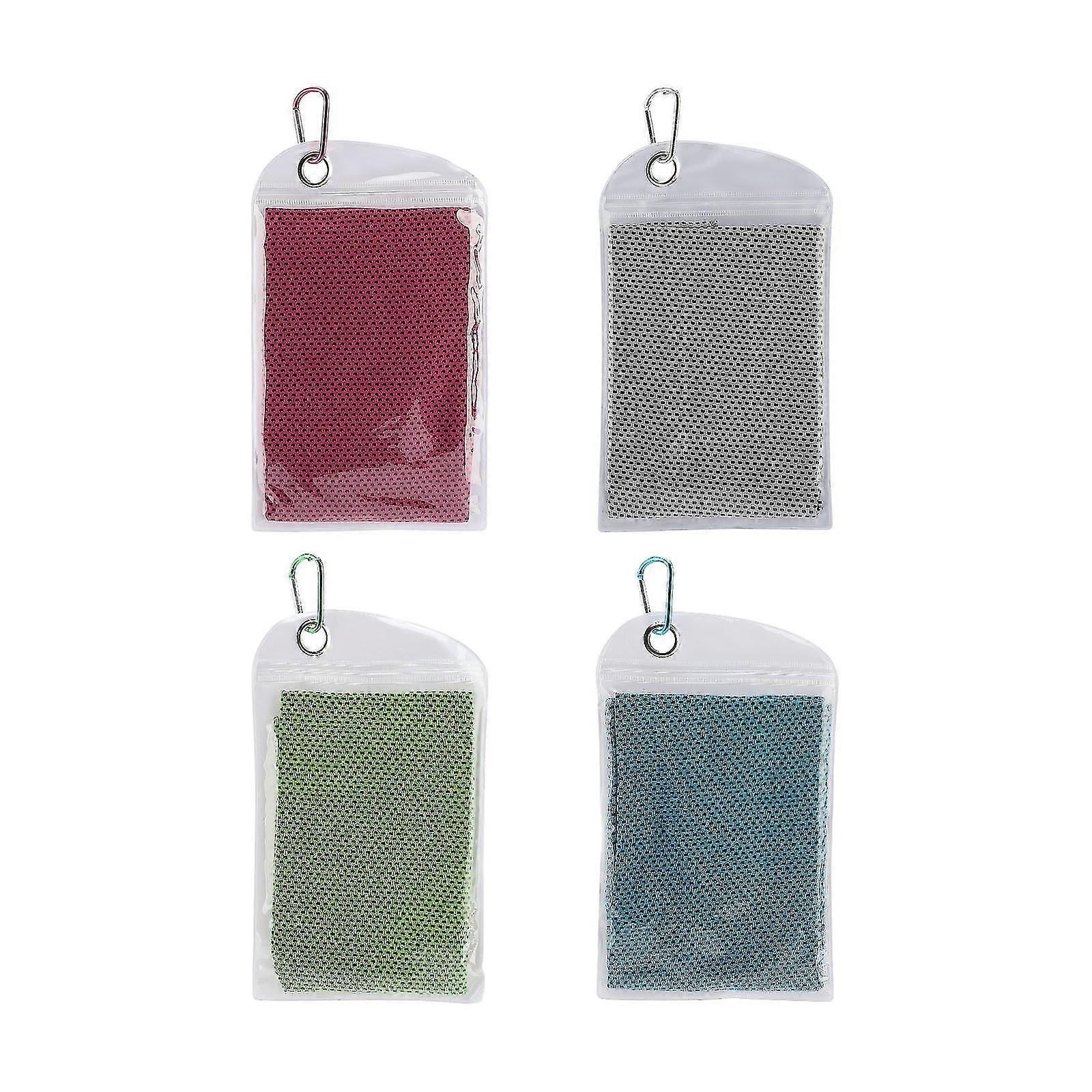 4 kpl kpl viilentävä pyyhe, jääpyyhe, pehmeä hengittävä kylmä pyyhe, mikrokuitupyyhe joogaan, urheiluun, juoksuun, kuntosalille