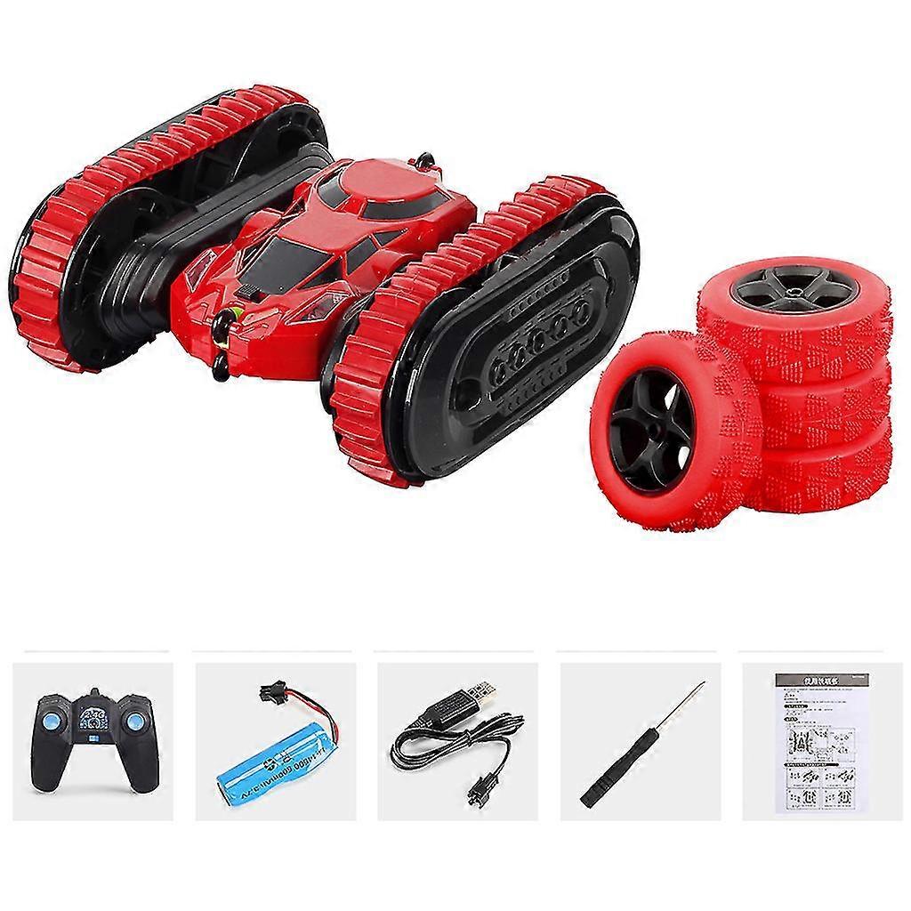 2.4ghz Remote Control 4wd Double Side Stunt Tipper Car Toy 360 Degree Reversal Rc For Cars
