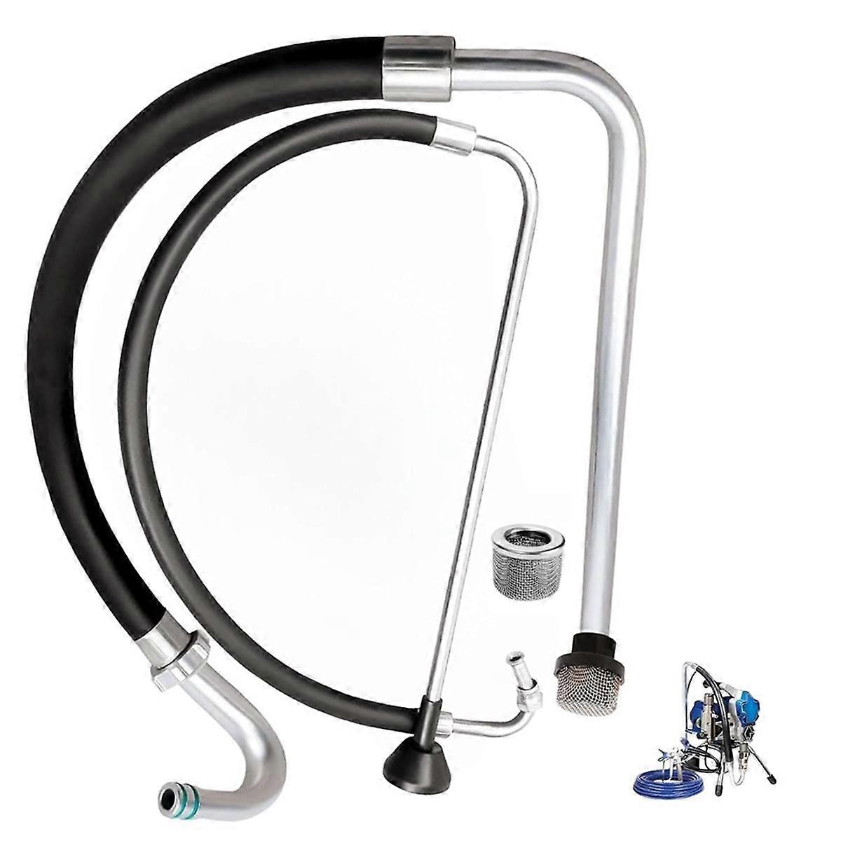 390 395 490 495 595 خرطوم شفط كوب شفط الطلاء بدون هواء ومجموعة خط التدفق ل T300 500 بدون هواء