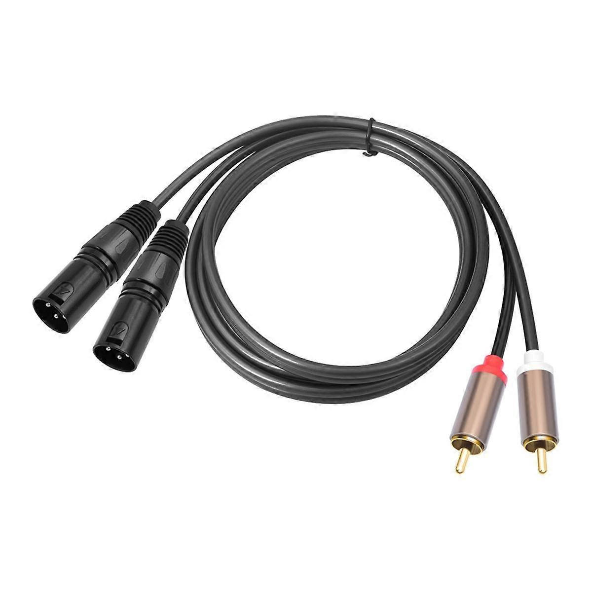to 2xLR 3Core XLR Cable Mixer Power Amplifier Active Speaker Microphone Audio Cable 3meter