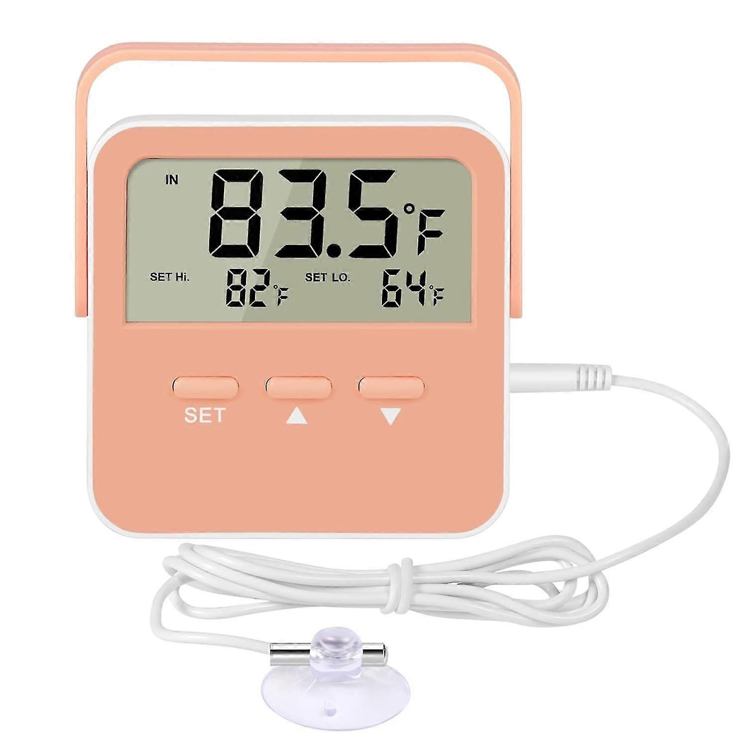 Digital Refrigerator Freezer Thermometer - High Low Temperature Alarm (extra Sensor)
