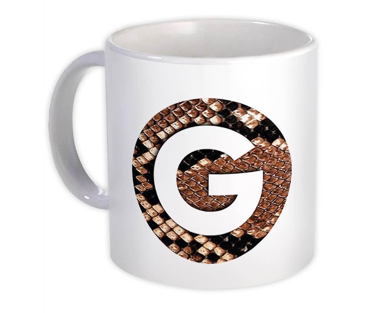 Gift Mug: Monogram Letter G Snake