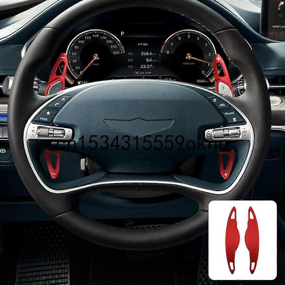 Vehicle Shift Knobs Steering Wheel Paddle Shifter Extension Aluminum For Hyundai Genesis G80 2019-20