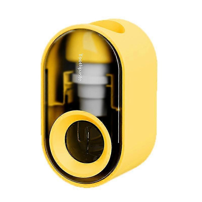 Automatic Toothpaste Dispenser Wall Mounted Toothpaste Squeezer Tube Squeeze Toothpaste Clip Holder(yellow,white,2pcs)