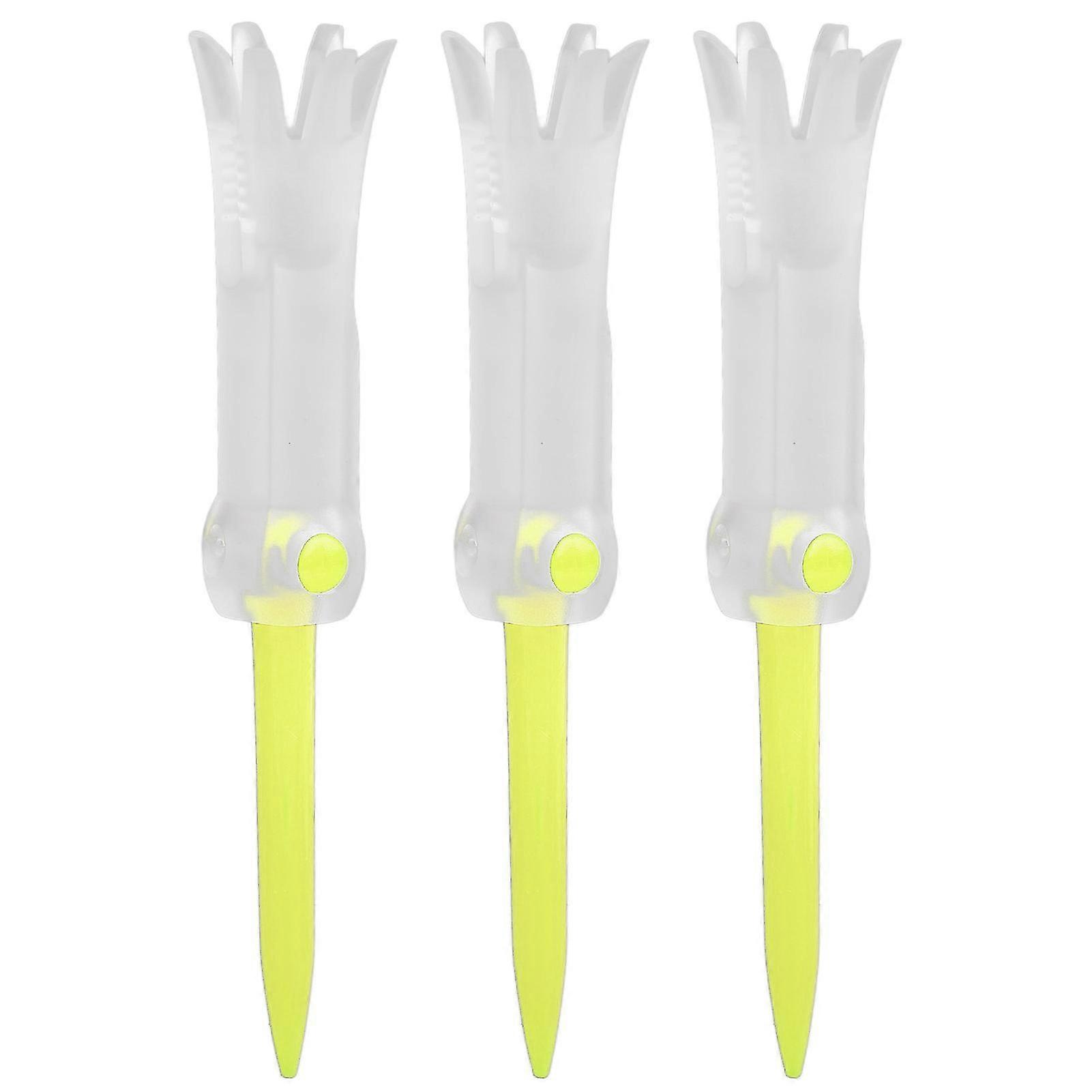 Foldable Yellow Golf Tee with Rotatable Anti-Flying Ball Studs - Training Practice Accessories