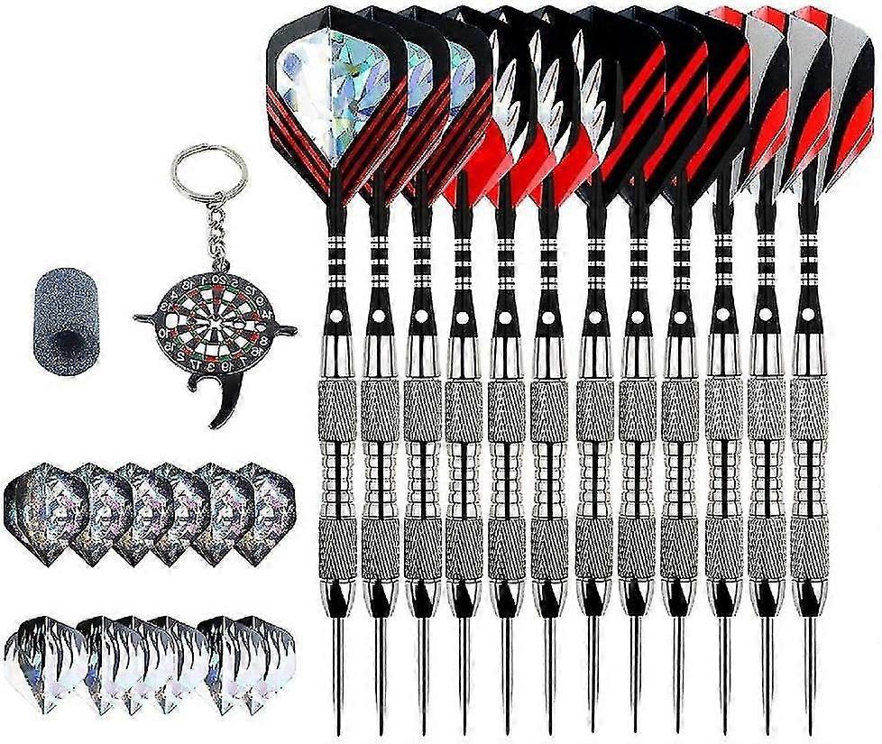 Professional 20g Steel Tip Darts Set of 12 Pieces with Aluminum Alloy Shaft