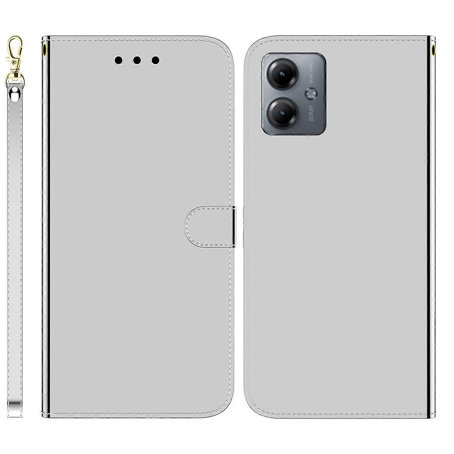 Imitated Mirror Leather Case For Motorola Moto G14