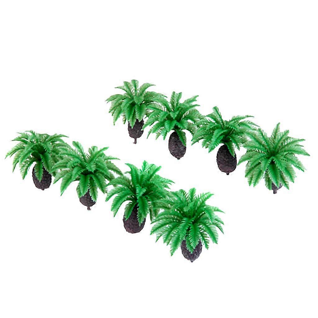10pcs 2.4 Inch Model Cycas Trees Layout Train Scale 1/100