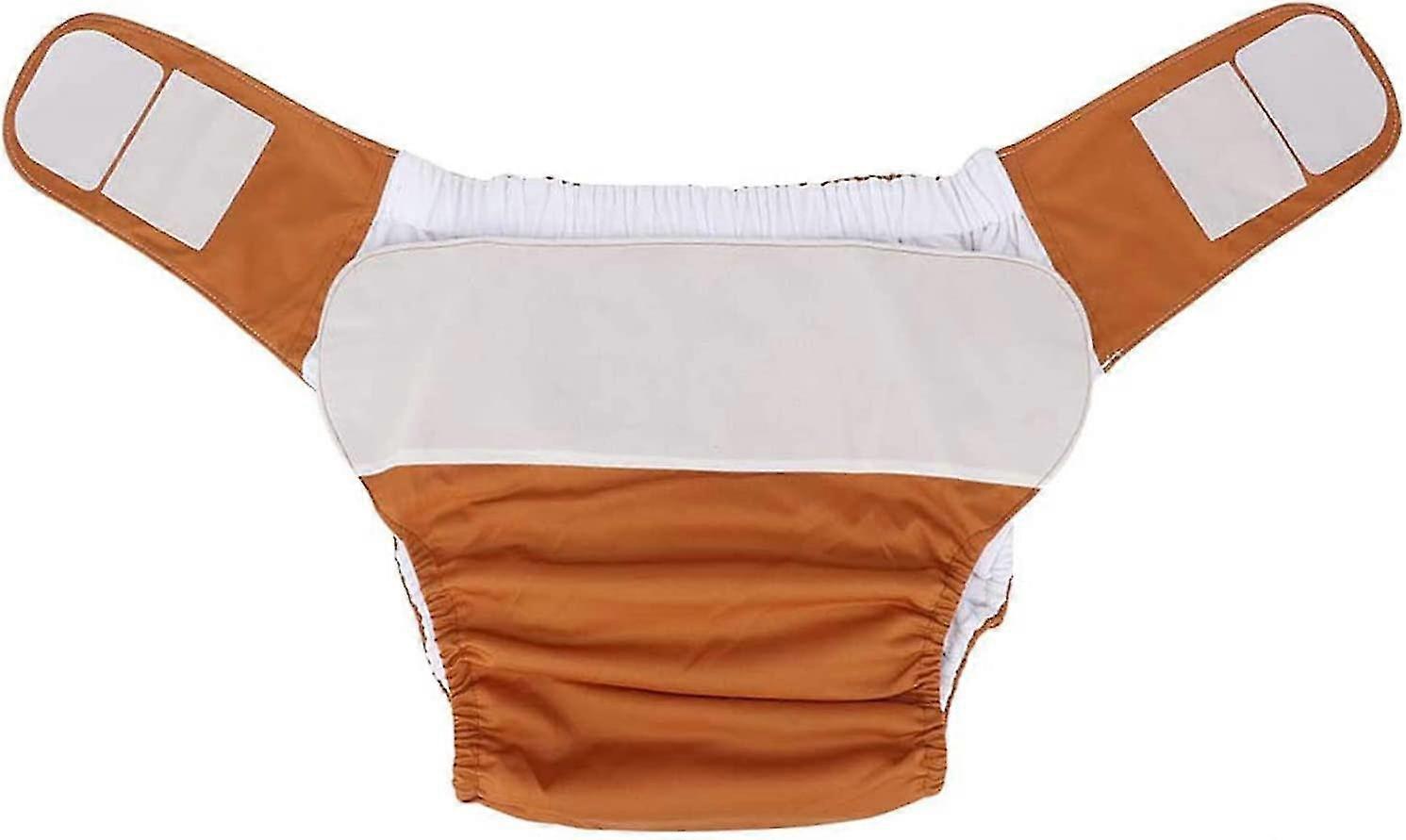 Stoffwindeln für Erwachsene, Schwimmwindeln für Erwachsene, wasserdicht, waschbar, wiederverwendbar, Stoffwindeln für Erwachsene und ältere Menschen, Taschenwindeln für Erwachsene (Windel, Kaffeefarbe)
