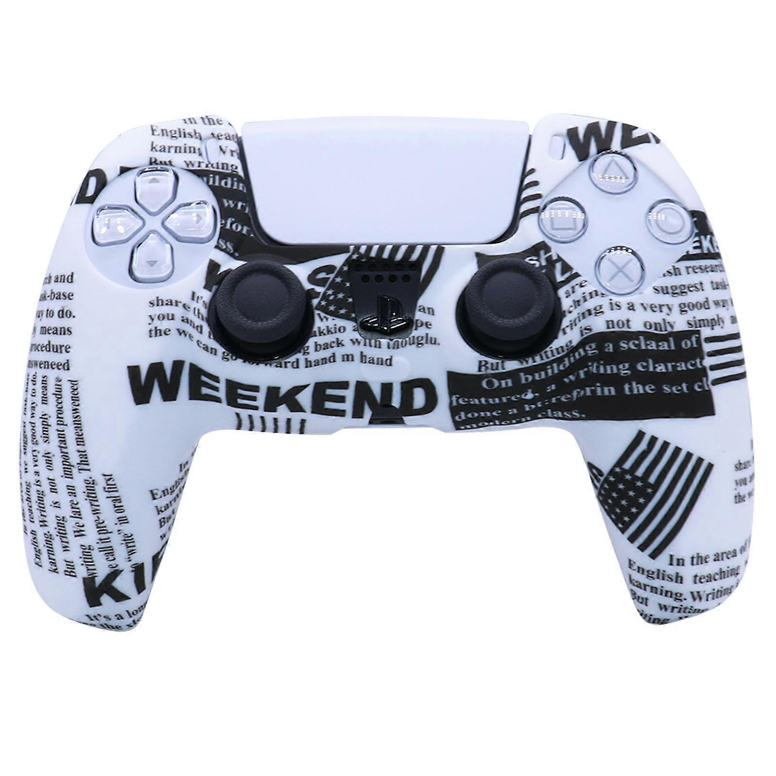 1Pcs For PS5 Silicone Case Gamepad Silicone Case Camouflage Watermark Case Dust-Proof Sleeve PlayStation5 Game Console Accessory