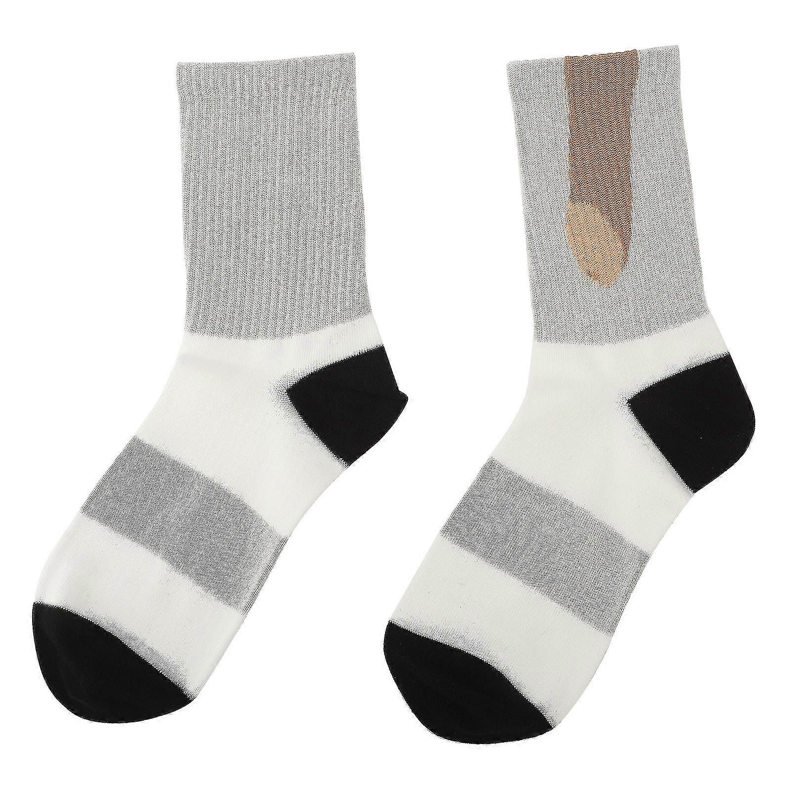 2 pair Men's Dick Exposed Socks Super Soft Anti Bacterial Sock "show Off" Socks Funny