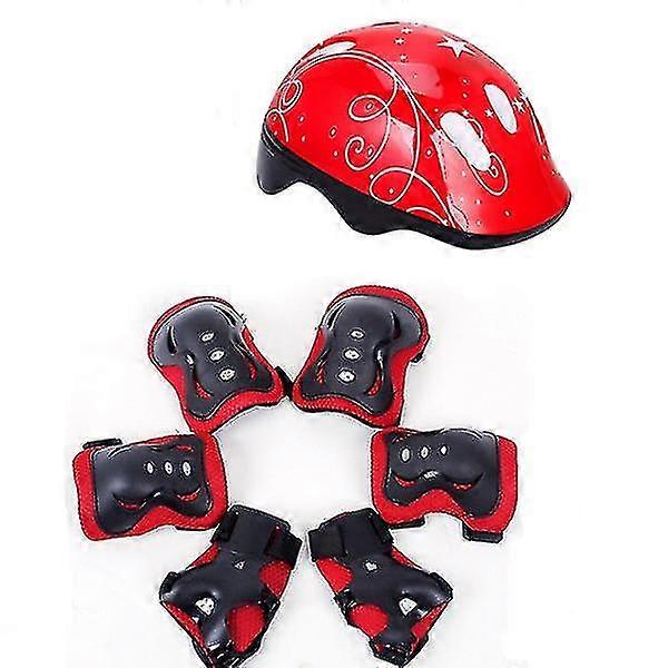 Casque de protection Rouleau 7pcs Coude Genou Poignet Garde Enfant Patinage