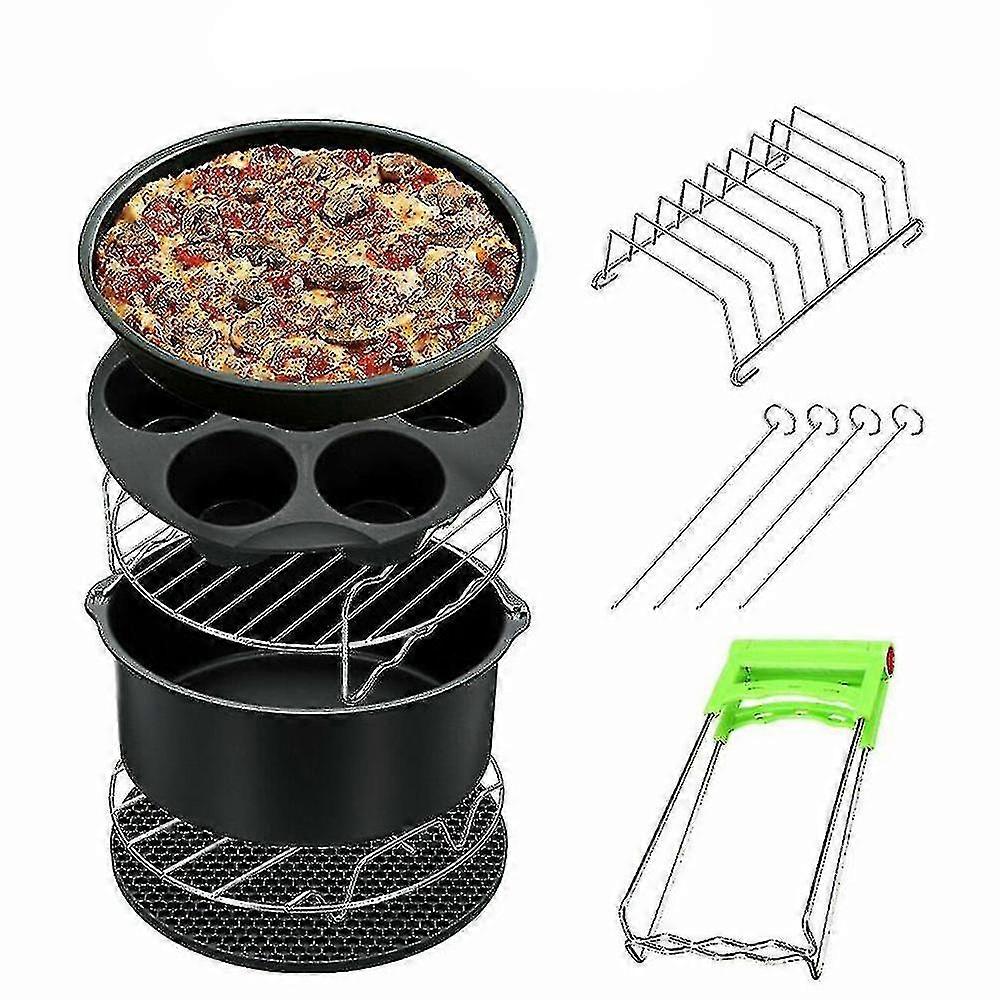 Acessórios de fritadeira de ar se encaixam em todo airfryer 7 polegadas 8 conjunto de peças (Tamanho: 7 polegadas 8sets )