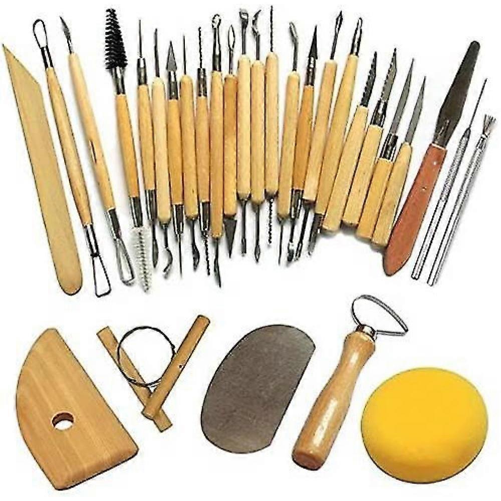 Pottery Tool Clay Sculpting Tools Chisel For Potter/ceramic Artist Kit 30 Pcs JSL
