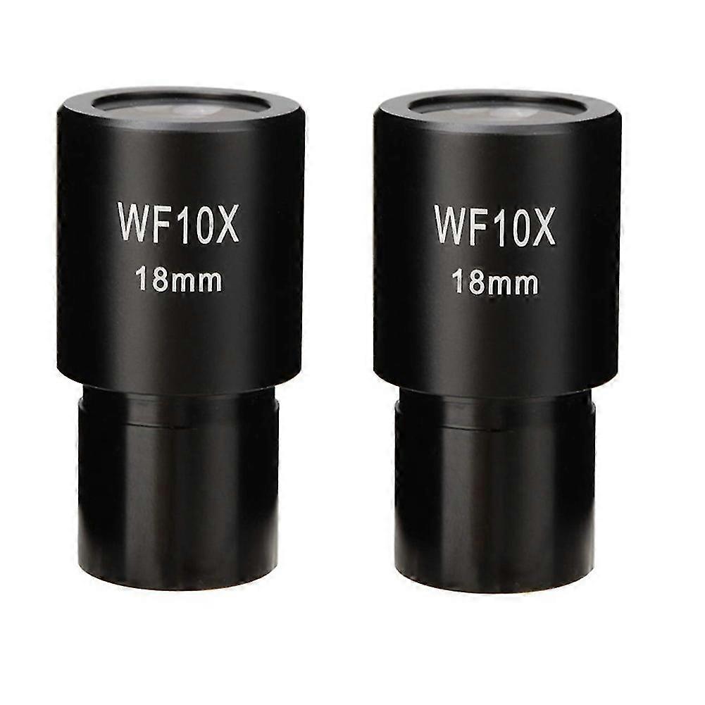 2 PCS WF10X Widefield Eyepiece Biological Microscope Optical Lens Eyepiece Wide Angle 23.2mm Mounti